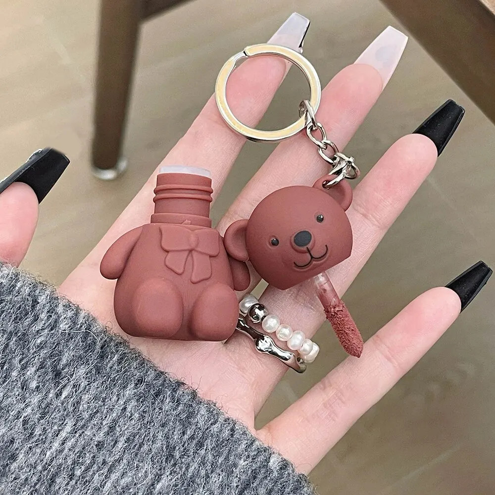 Bear Recklace Lip Mud Matte Velvet Lip Glaze Cute Portable Keychain Pendant Bear Recklace Lip Mud Matte Velvet Lip Glaze Cute Portable Keychain Pendant