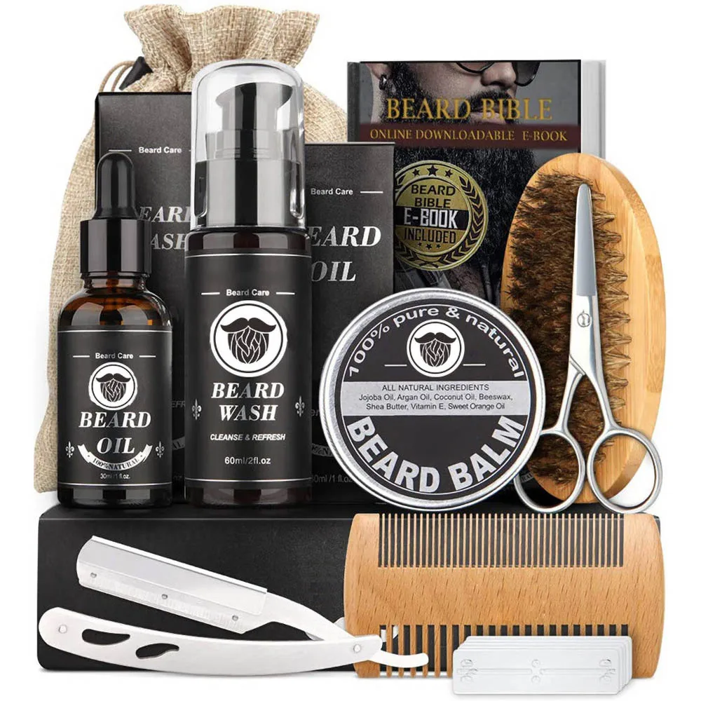 Beard Growth Kit Beard Hair Enhancer Growth Beard Care Kit