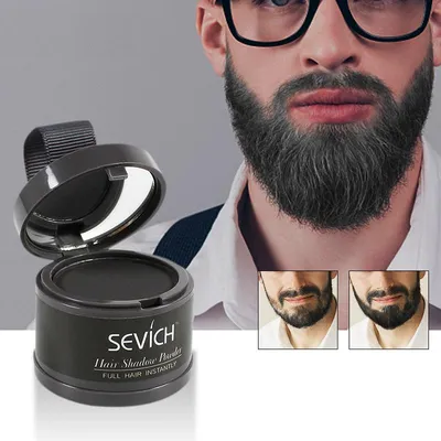 Beard Hair Shadow Powder Beard Root Cover Up Concealer Fill In Thinning Instantly Modify Beard Fluffy Powder