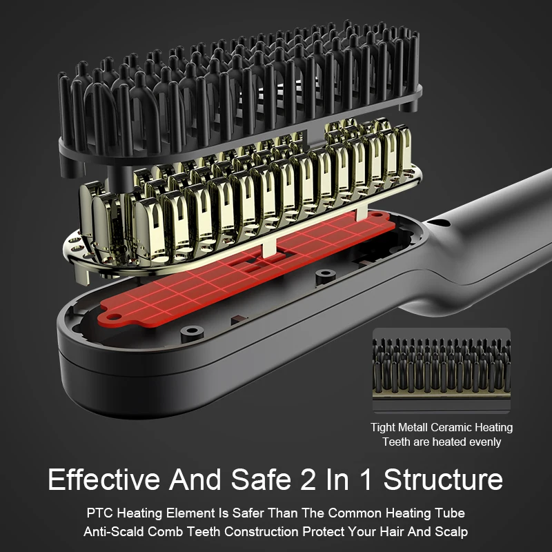 Beard Hair Straightening Brush Hot Heated Comb Men Beard Multifunctional Straightener Ceramic Comb Quick Hair Styler Beard Hair Straightening Brush Hot Heated Comb Men Beard Multifunctional Straightener Ceramic Comb Quick Hair Styler