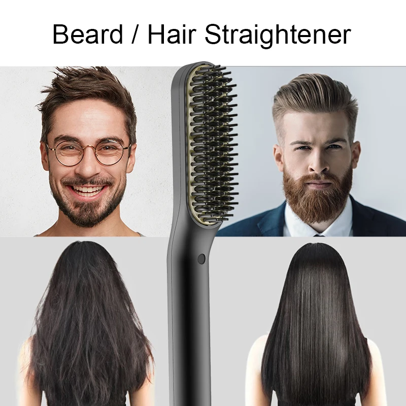 Beard Hair Straightening Brush Hot Heated Comb Men Beard Multifunctional Straightener Ceramic Comb Quick Hair Styler Beard Hair Straightening Brush Hot Heated Comb Men Beard Multifunctional Straightener Ceramic Comb Quick Hair Styler