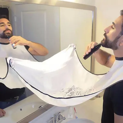 Beard Shaving Bib with Suction Cups Beard Shaving Bib with Suction Cups