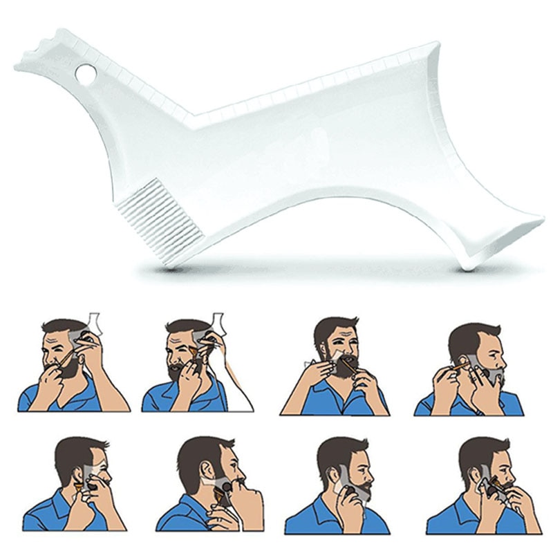 Beard Shaving Guide Grooming Stencil