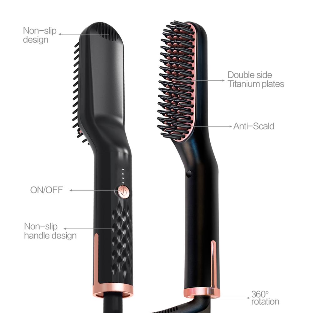 Beard Straightener Brush Electric Comb Beard Straightener Brush Electric Comb