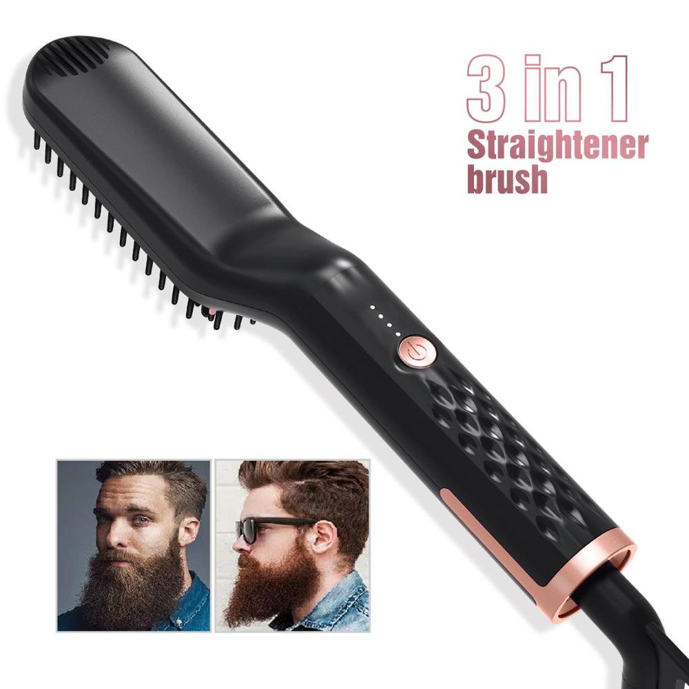 Beard Straightener Brush Electric Comb Beard Straightener Brush Electric Comb
