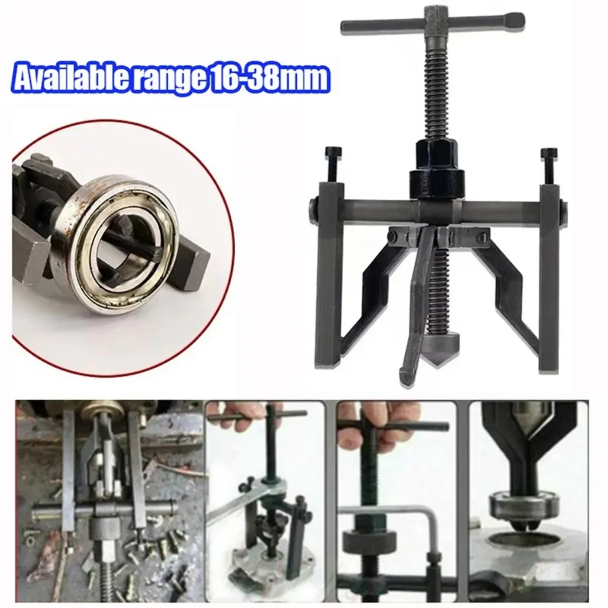 Bearing Puller Tool Set Remover Three-claw Puller Car Repair Disassembly Tool Labor-saving Car Bearing Removal Auto Bearing Puller Tool Set Remover Three-claw Puller Car Repair Disassembly Tool Labor-saving Car Bearing Removal Auto