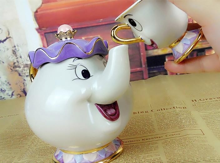 Beauty and the Beast Tea Set Ceramic Pot Beauty and the Beast Tea Set Ceramic Pot