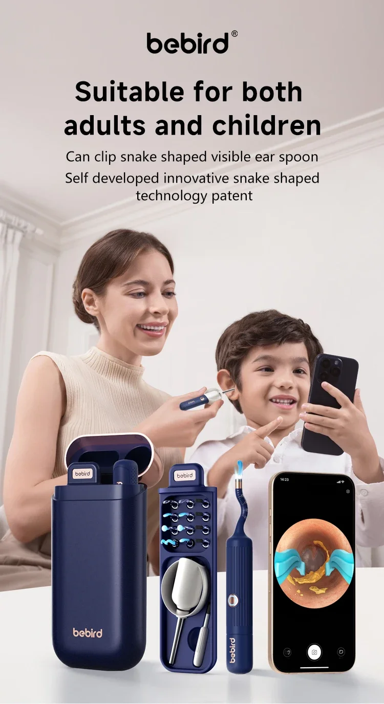 Bebird Earsight Plus I35R Ear Wax Removal Tool Camera Cleaner Kit- HD Wireless Flexible Otoscope, Pain-Free Ear Tweezer Bebird Earsight Plus I35R Ear Wax Removal Tool Camera Cleaner Kit- HD Wireless Flexible Otoscope, Pain-Free Ear Tweezer