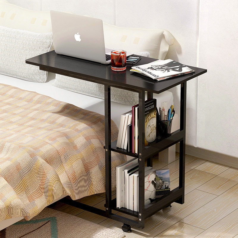 Bed Desk Small Bookshelf Table