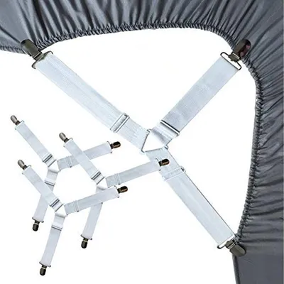 Bed Sheet Grippers Strap Fasteners (4 pcs) Bed Sheet Grippers Strap Fasteners (4 pcs)