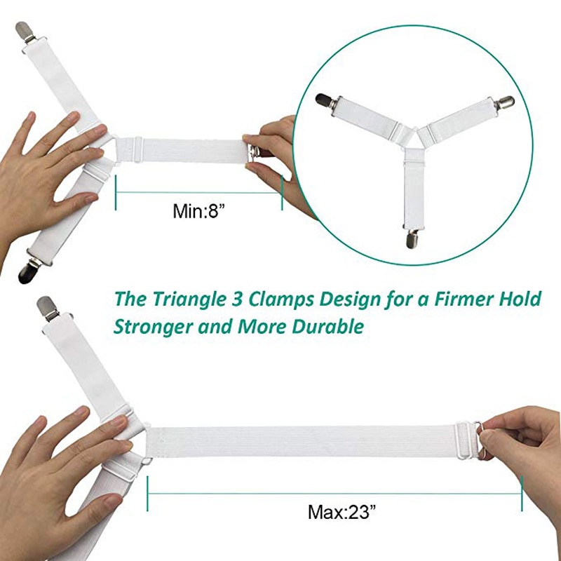 Bed Sheet Grippers Strap Fasteners (4 pcs) Bed Sheet Grippers Strap Fasteners (4 pcs)