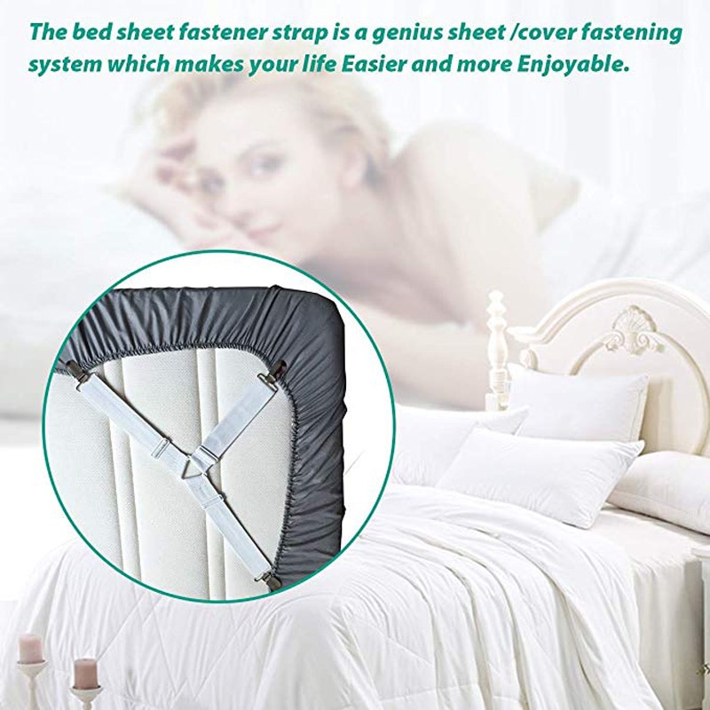 Bed Sheet Grippers Strap Fasteners (4 pcs) Bed Sheet Grippers Strap Fasteners (4 pcs)