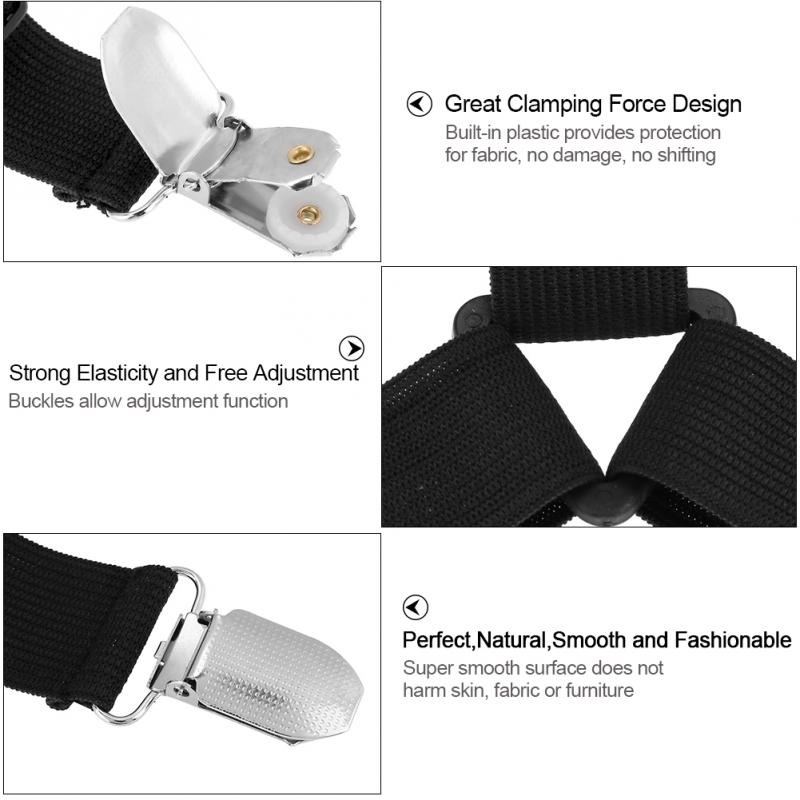 Bed Sheet Straps Elastic Bed Sheet Clips (4Pcs) Bed Sheet Straps Elastic Bed Sheet Clips (4Pcs)
