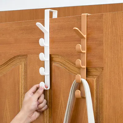 Bedroom Door Hanger Clothes Hanging Rack Over The Door Plastic Home Storage Organization Hooks Purse Holder for Bags Bedroom Door Hanger Clothes Hanging Rack Over The Door Plastic Home Storage Organization Hooks Purse Holder for Bags