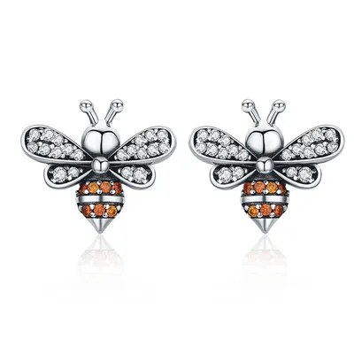 Bee Earrings Ladies Fashionable Stud Earrings Bee Earrings Ladies Fashionable Stud Earrings