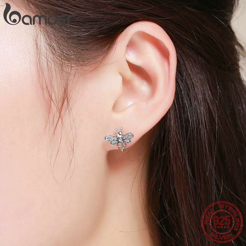 Bee Earrings Ladies Fashionable Stud Earrings Bee Earrings Ladies Fashionable Stud Earrings