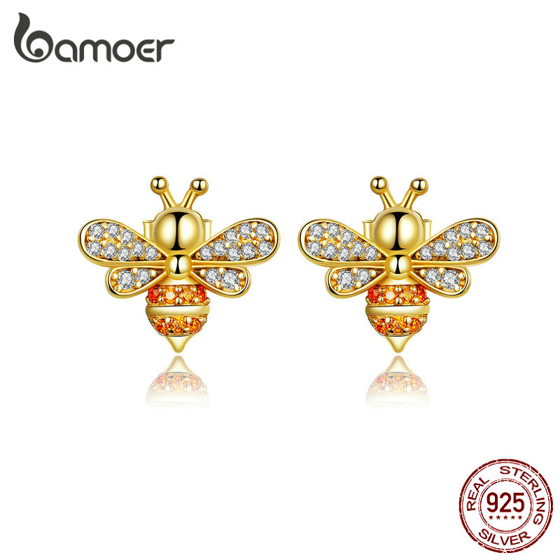 Bee Earrings Ladies Fashionable Stud Earrings Bee Earrings Ladies Fashionable Stud Earrings