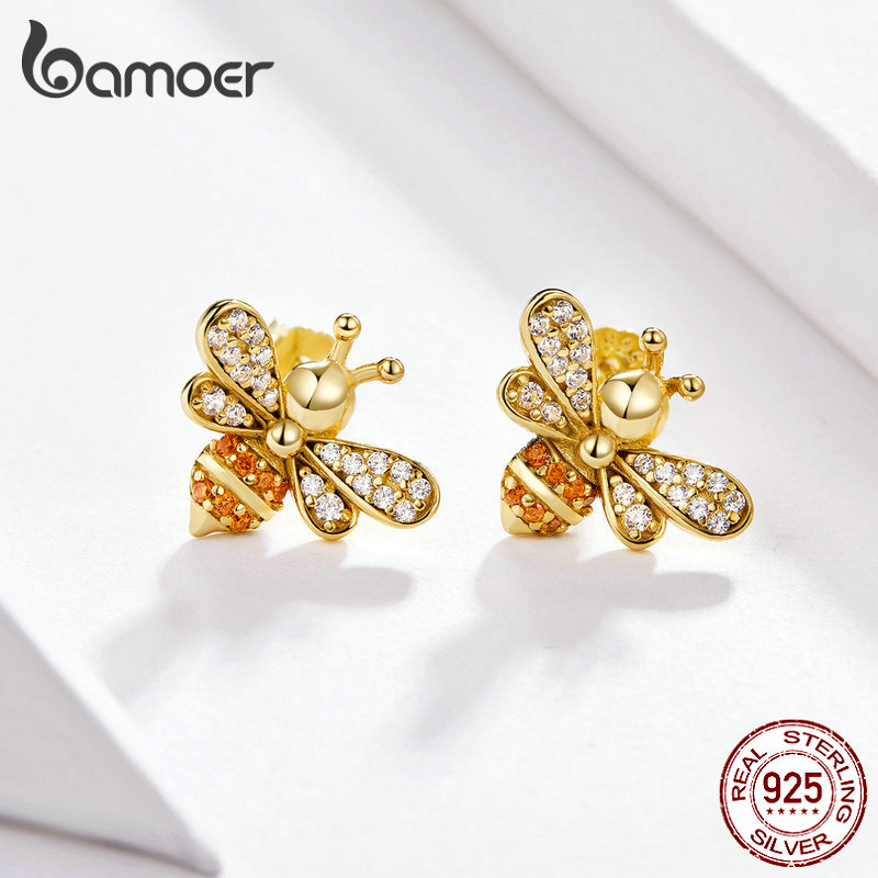 Bee Earrings Ladies Fashionable Stud Earrings Bee Earrings Ladies Fashionable Stud Earrings