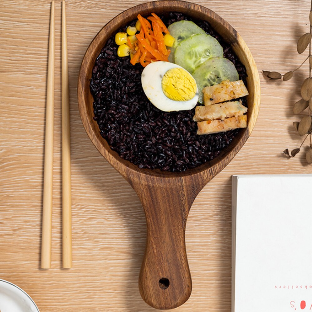 Beech Wooden Bowl with Handle Beech Wooden Bowl with Handle