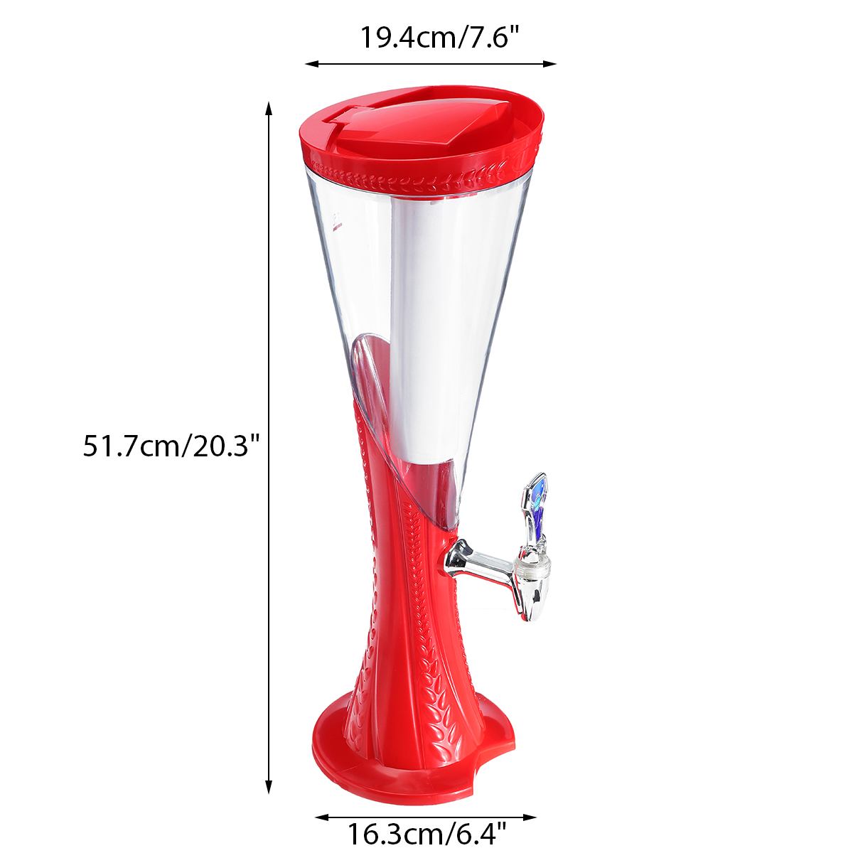 Beer Tower Dispenser 3-Liter Capacity Beer Tower Dispenser 3-Liter Capacity