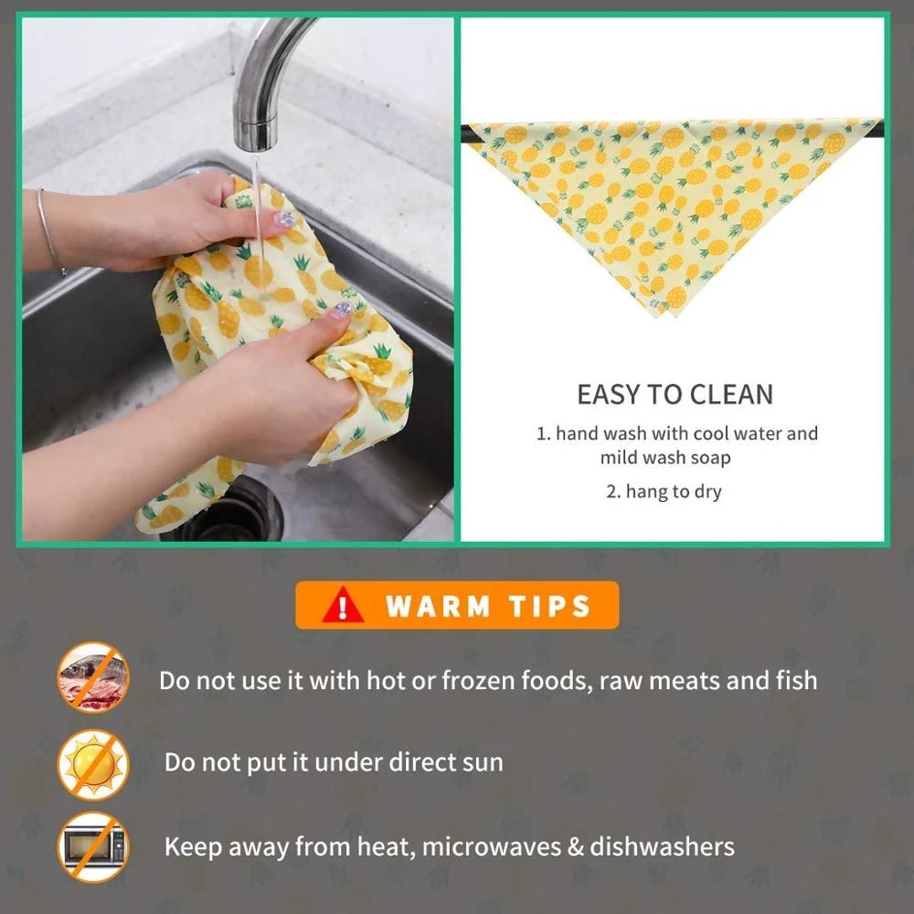 Beeswax Reusable Sandwich Wrappers (3pcs)