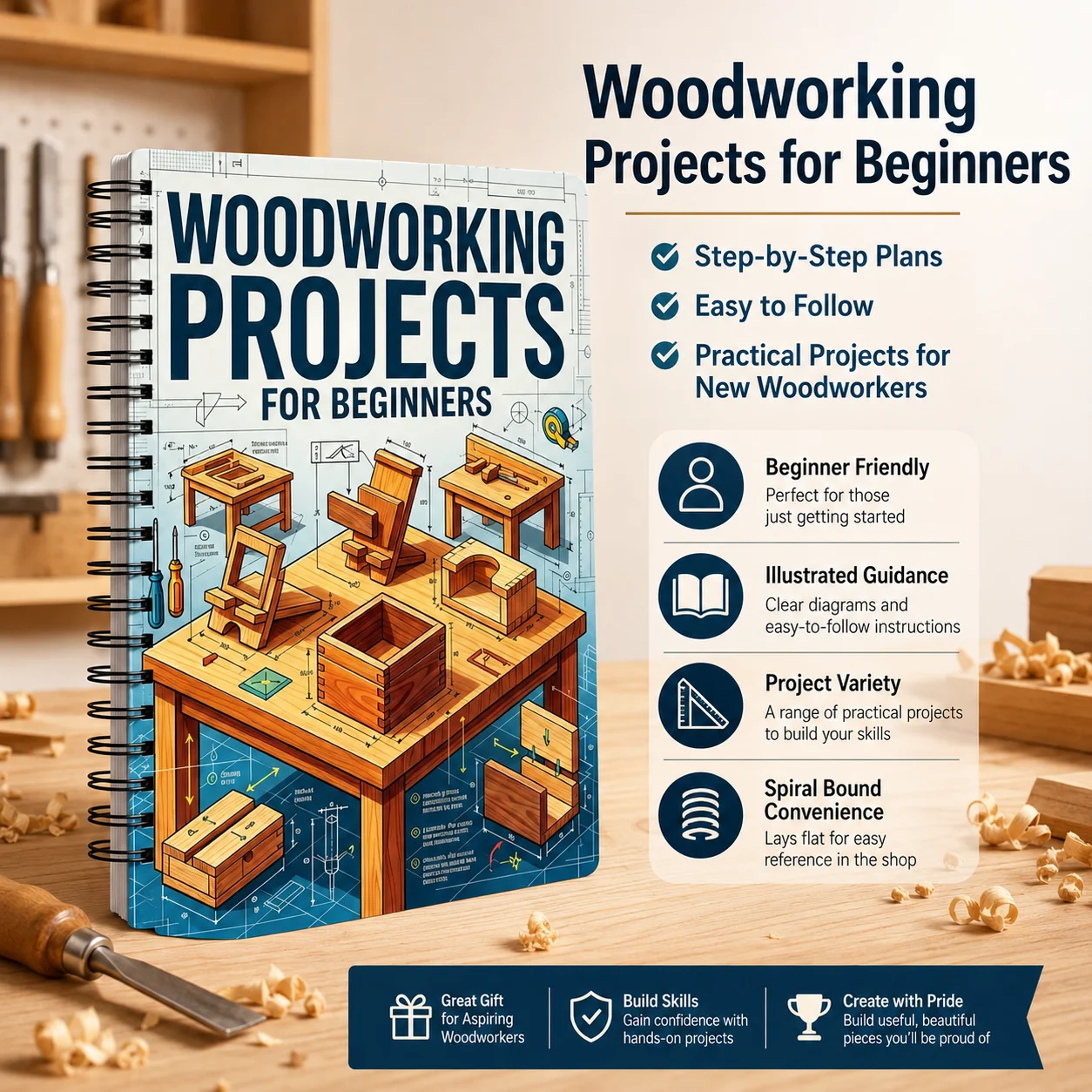 Beginner Woodwork Guide DIY Home Craft Projects Simple Woodworking Plans Tutorial Ideas Beginner Woodwork Guide DIY Home Craft Projects Simple Woodworking Plans Tutorial Ideas