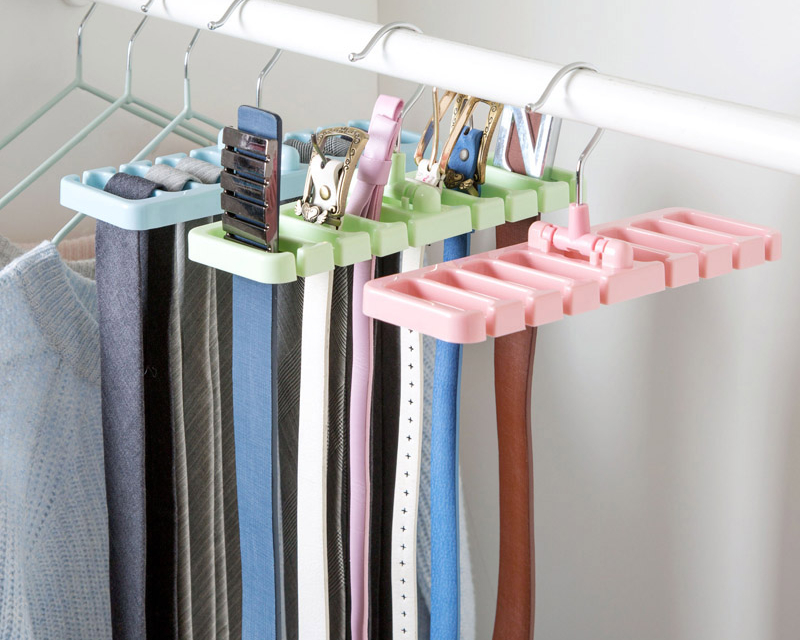 Belt Organizer and Closet Tie Hanger