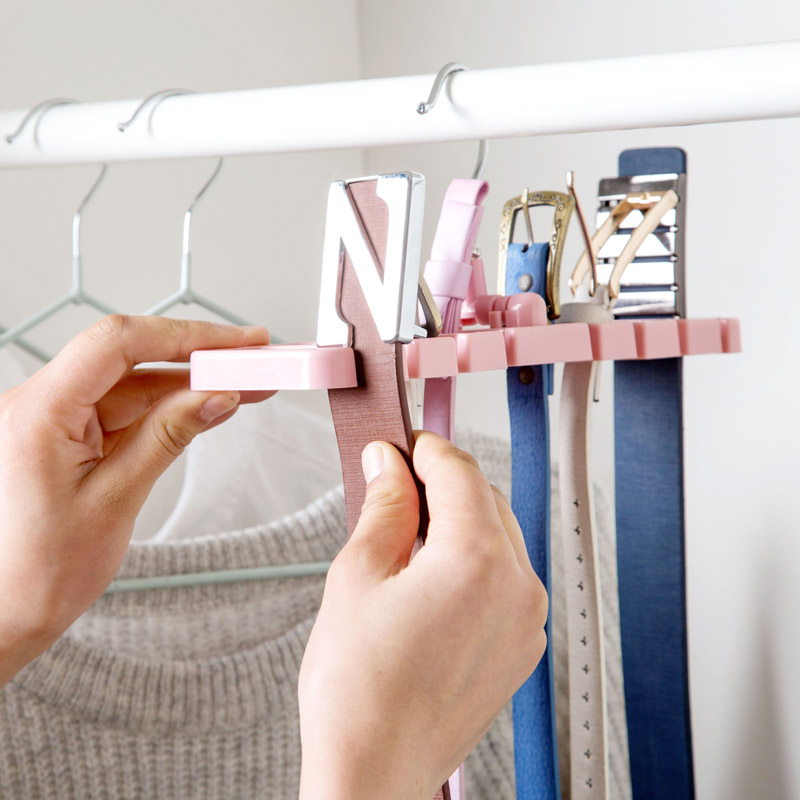 Belt Organizer and Closet Tie Hanger