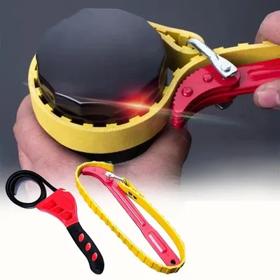 Belt Wrench Oil Filter Puller Strap Spanner Chain Wrench Strap Opener Adjustable Strap Opener Cartridge Disassembly Tool Belt Wrench Oil Filter Puller Strap Spanner Chain Wrench Strap Opener Adjustable Strap Opener Cartridge Disassembly Tool
