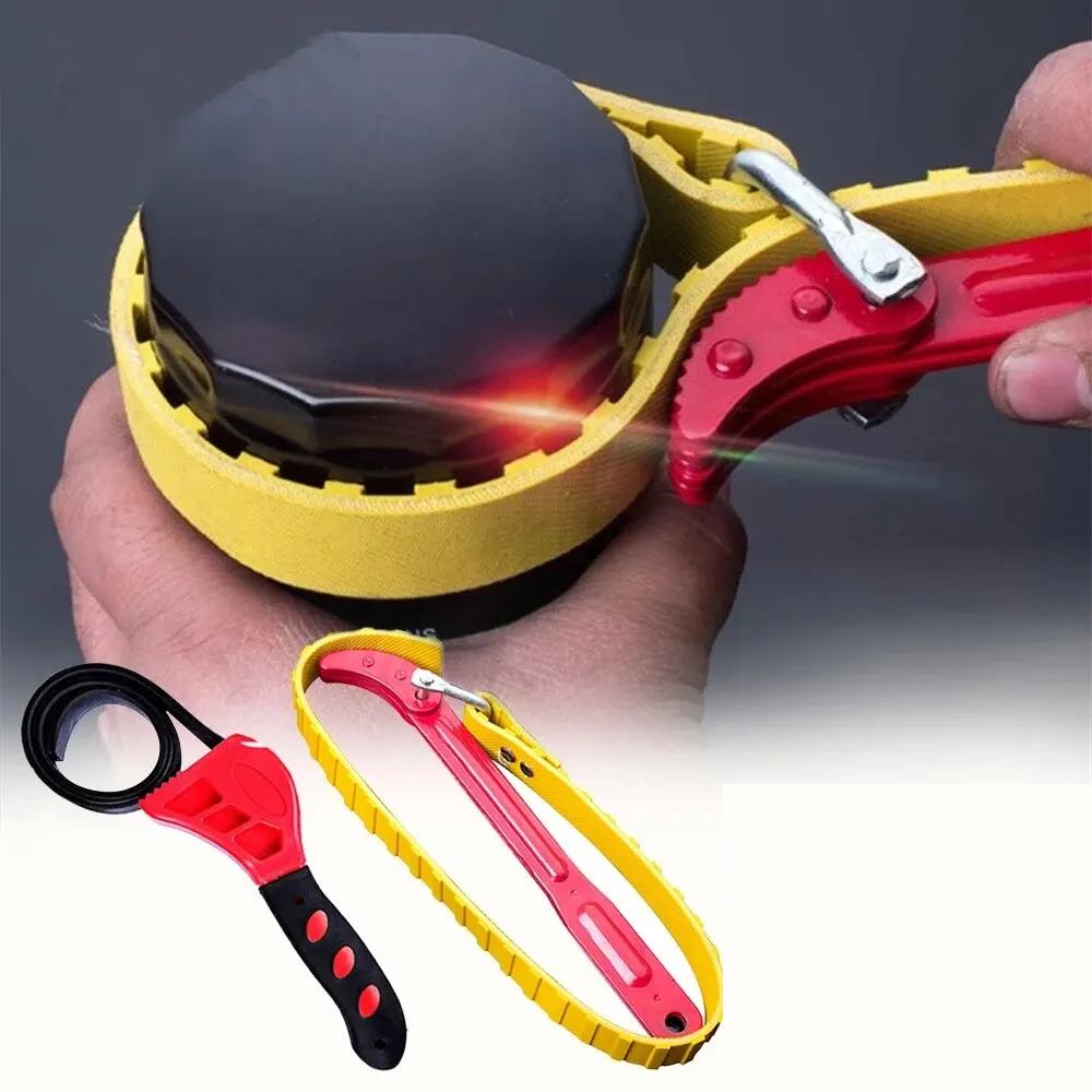 Belt Wrench Oil Filter Puller Strap Spanner Chain Wrench Strap Opener Adjustable Strap Opener Cartridge Disassembly Tool