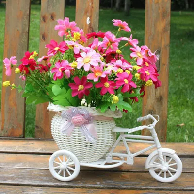 Bicycle Flower Basket Decorative Plant Stand Bicycle Flower Basket Decorative Plant Stand