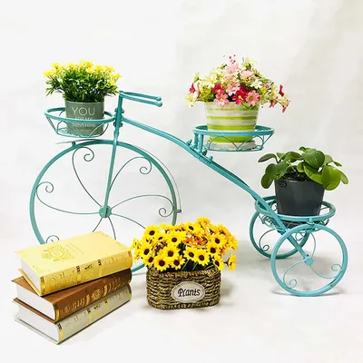 Bicycle Flower Stand 3 Tier Plant Display