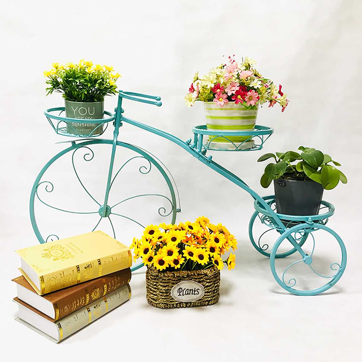 Bicycle Flower Stand 3 Tier Plant Display Bicycle Flower Stand 3 Tier Plant Display