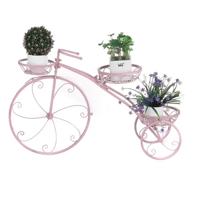 Bicycle Flower Stand 3 Tier Plant Display