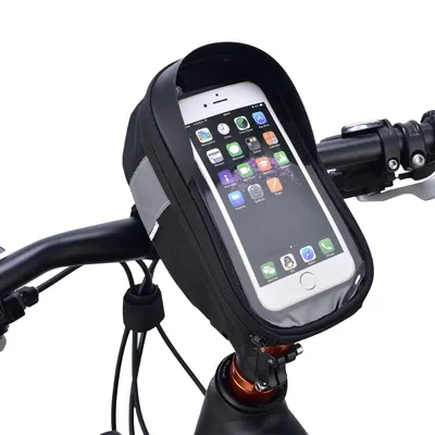 Bicycle Handlebar Bag 6.5″ Phone Holder