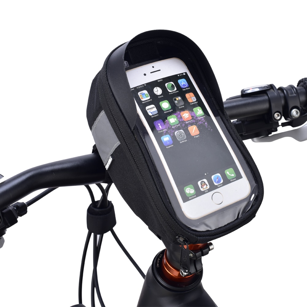Bicycle Handlebar Bag 6.5″ Phone Holder