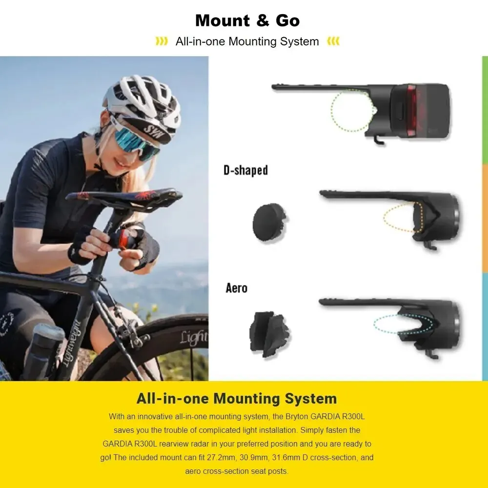 Bicycle Intelligent Radar Tail Light Bike Smart Rear Brake Sensing Lamp E-Bike LED New Cycling Taillight