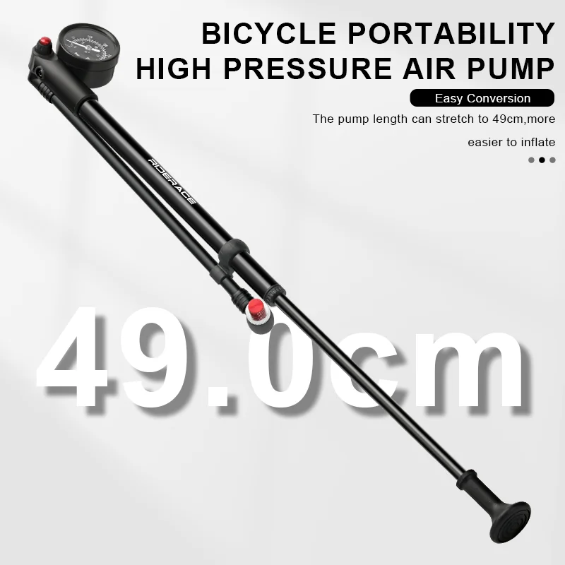 Bicycle Pump With Gauge High-pressure Portable Hand Tire Air Inflator Bike Air Shock Pump For Fork Schrader Presta Bicycle Pump With Gauge High-pressure Portable Hand Tire Air Inflator Bike Air Shock Pump For Fork Schrader Presta