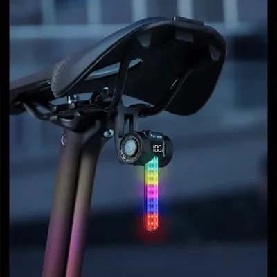 Bicycle Taillight Power Display Intelligent Sensing Navigation Bike Rear Light Type-C Charging LED MTB Bike Light Bicycle Taillight Power Display Intelligent Sensing Navigation Bike Rear Light Type-C Charging LED MTB Bike Light