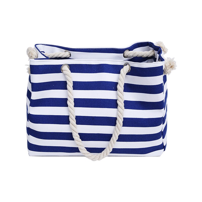 Big Canvas Stripes Tote Bag