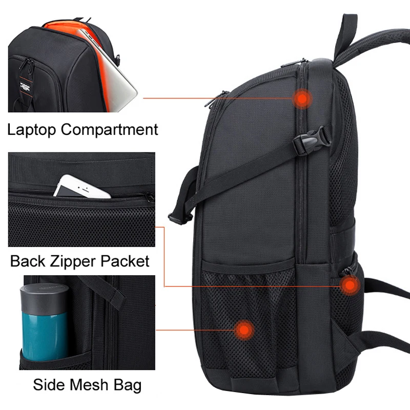 Big Capacity Photography Camera Waterproof Shoulders Backpack Video Tripod DSLR Bag w/ Rain Cover for Canon Nikon Sony Big Capacity Photography Camera Waterproof Shoulders Backpack Video Tripod DSLR Bag w/ Rain Cover for Canon Nikon Sony