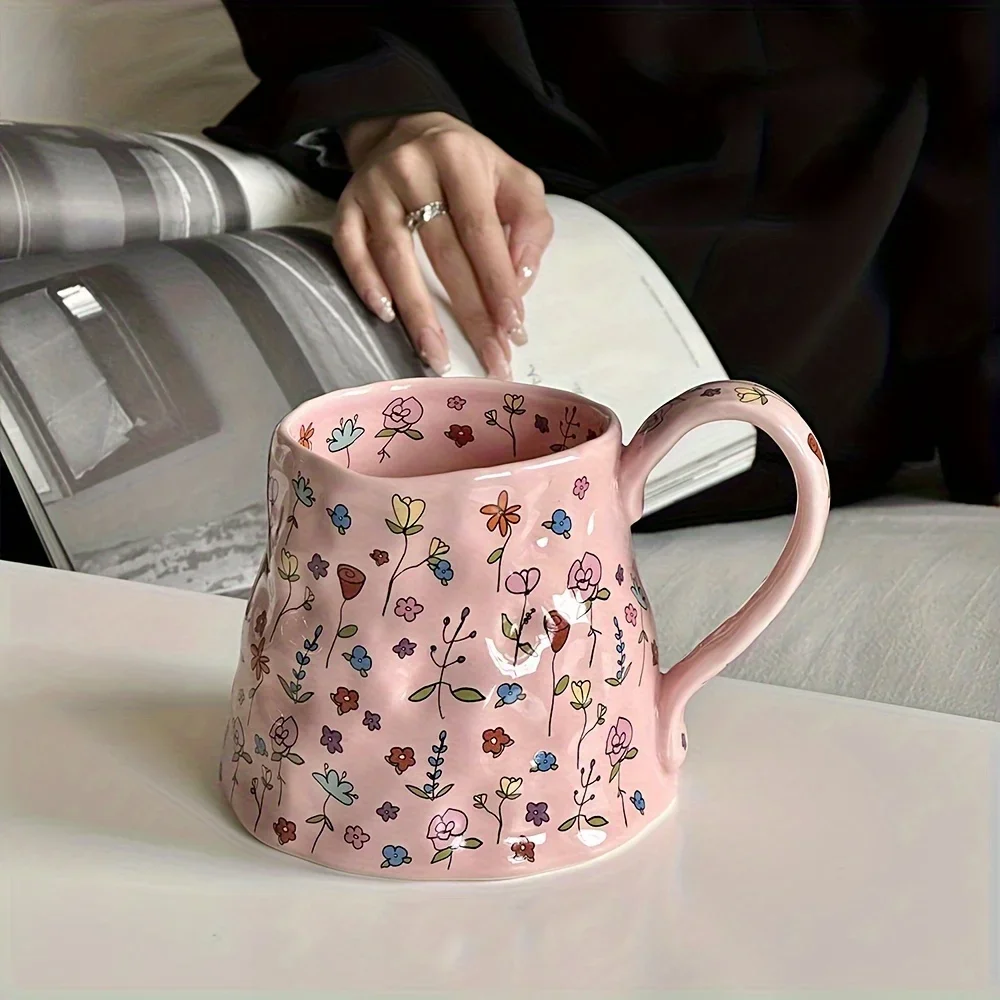 Big Cute Ceramic Floral Coffee Mug Big Cute Ceramic Floral Coffee Mug