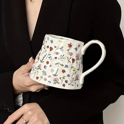 Big Cute Ceramic Floral Coffee Mug Big Cute Ceramic Floral Coffee Mug