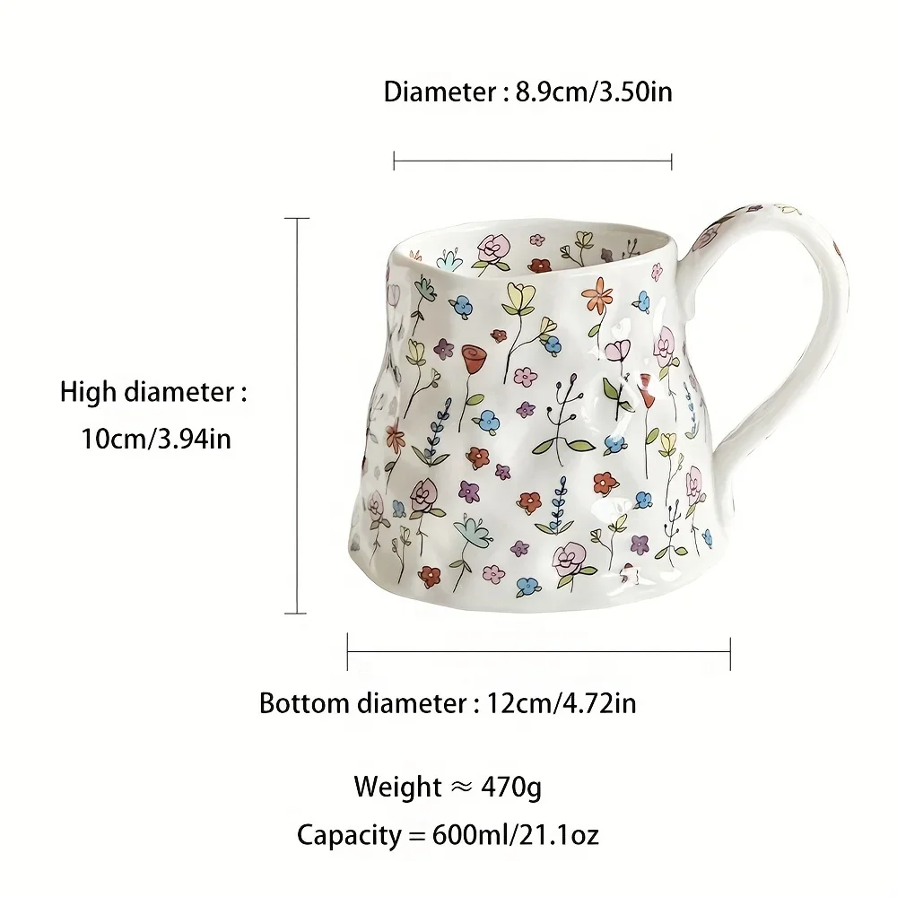 Big Cute Ceramic Floral Coffee Mug Big Cute Ceramic Floral Coffee Mug