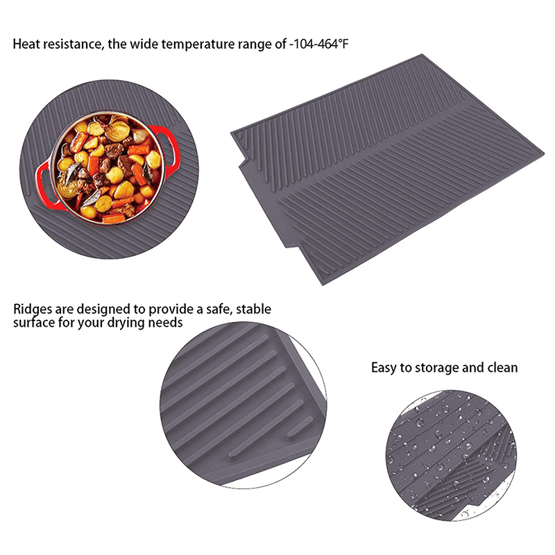 Big Heat Resistant Silicone Dish Drying Mat Big Heat Resistant Silicone Dish Drying Mat