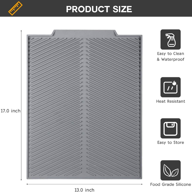 Big Heat Resistant Silicone Dish Drying Mat Big Heat Resistant Silicone Dish Drying Mat
