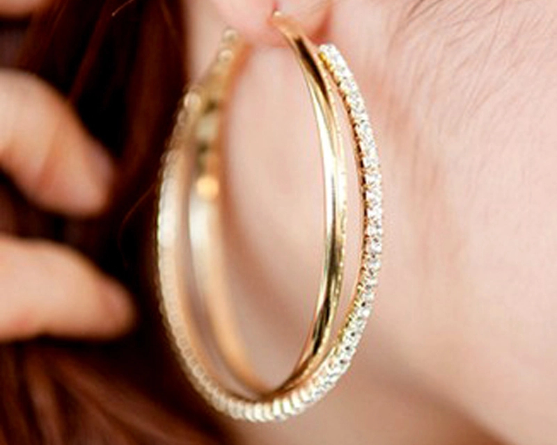 Big Hoop Earrings Fashionable Round Earrings Big Hoop Earrings Fashionable Round Earrings