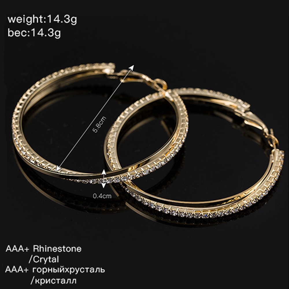Big Hoop Earrings Fashionable Round Earrings Big Hoop Earrings Fashionable Round Earrings