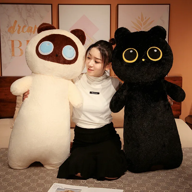 Big Lovely Soft Long Cat Pillow Stuffed Plush Toys Nap Pillow Home Comfort Cushion Kids Birthday Gift Cute Plushies