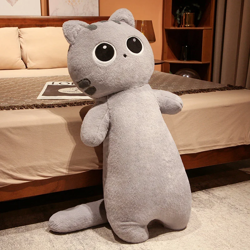 Big Lovely Soft Long Cat Pillow Stuffed Plush Toys Nap Pillow Home Comfort Cushion Kids Birthday Gift Cute Plushies
